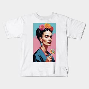 Frida's Candy Dreams: Lollipop Illustration Kids T-Shirt